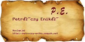 Petróczy Enikő névjegykártya